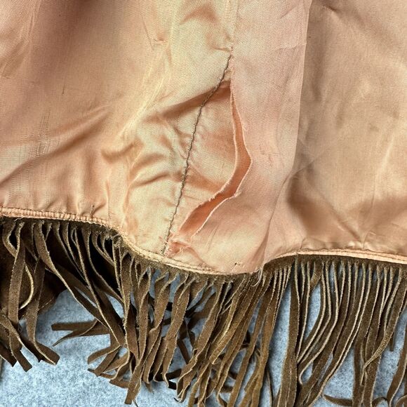 Vintage Pypsa Brown Suede Fringe Jacket Size 38 Western Boho Rodeo Ranch READ* - Picture 11 of 16